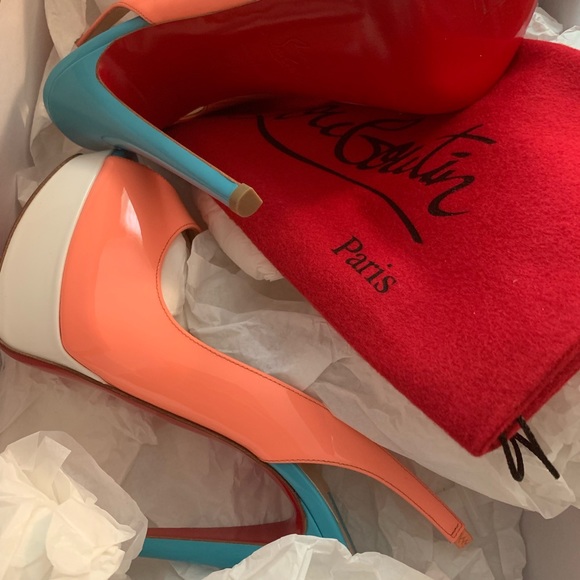 Authentic Christian Louboutin Lady Peep Sling - Picture 3 of 6